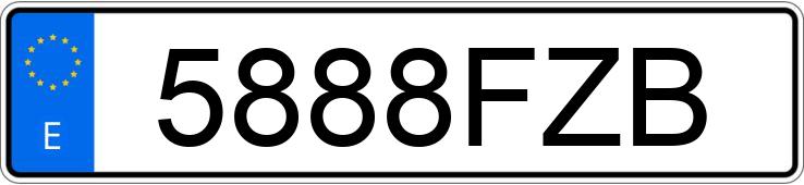 Numer rejestracyjny 5888FZB posiada CHRYSLER VOYAGER