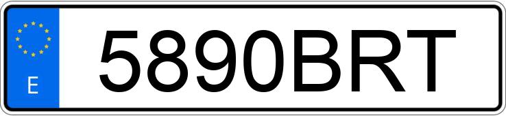 Numer rejestracyjny 5890BRT posiada PEUGEOT 307