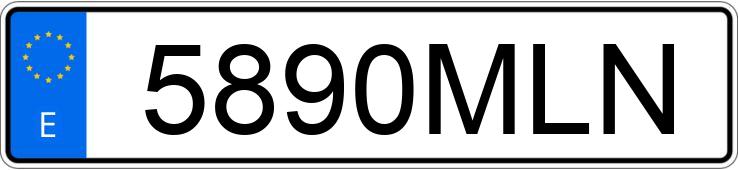 Numer rejestracyjny 5890MLN posiada DAF XG