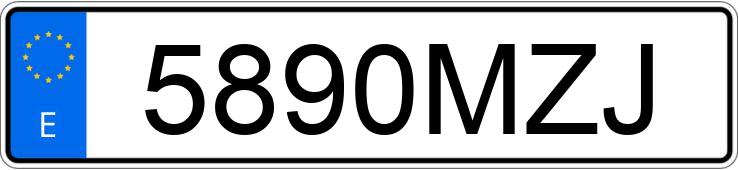 Numer rejestracyjny 5890MZJ posiada FORD MUSTANG