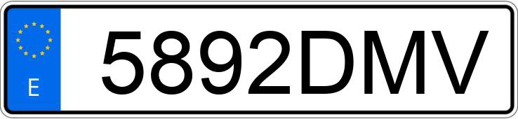 Numer rejestracyjny 5892DMV posiada L.D.V. CONVOY