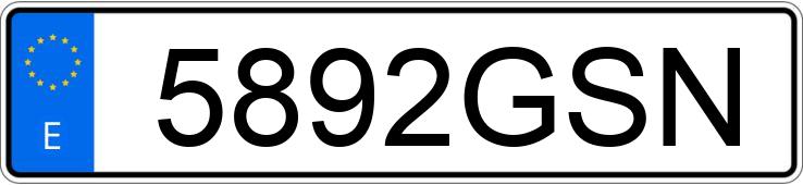 Numer rejestracyjny 5892GSN posiada CITROEN C5