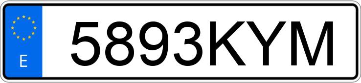 Numer rejestracyjny 5893KYM posiada FORD FIESTA