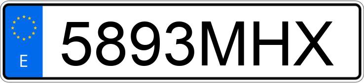 Numer rejestracyjny 5893MHX posiada RENAULT TRAFIC