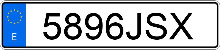 Numer rejestracyjny 5896JSX posiada MERCEDES A (176)
