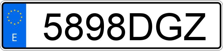 Numer rejestracyjny 5898DGZ posiada AUDI A3 SPORTBACK