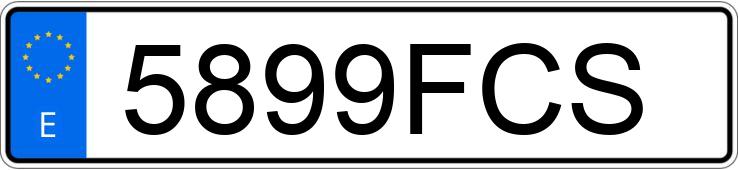 Numer rejestracyjny 5899FCS posiada SMART FORTWO COUPE