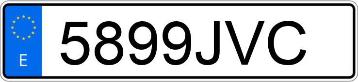 Numer rejestracyjny 5899JVC posiada MERCEDES A (176)