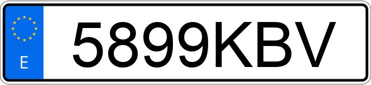 Numer rejestracyjny 5899KBV posiada SEAT LEON