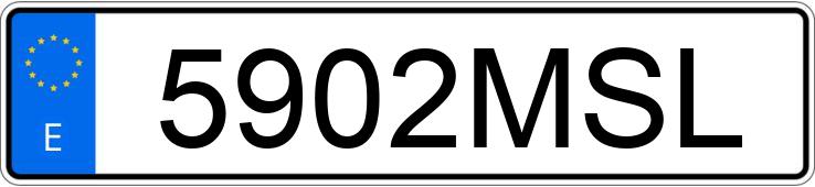 Numer rejestracyjny 5902MSL posiada FORD CUSTOM