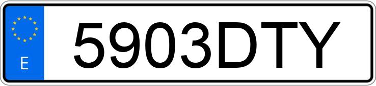 Numer rejestracyjny 5903DTY posiada OPEL CORSA