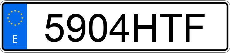 Numer rejestracyjny 5904HTF posiada MERCEDES C (204)