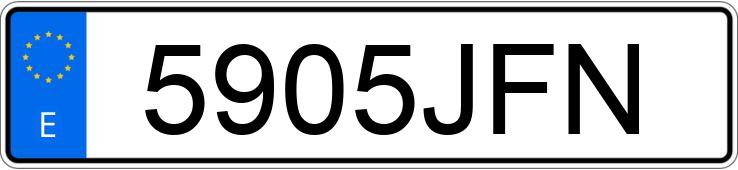 Numer rejestracyjny 5905JFN posiada AUDI A3 SPORTBACK