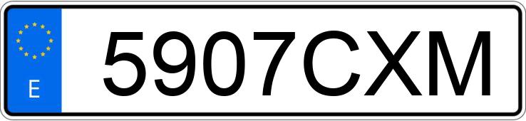 Numer rejestracyjny 5907CXM posiada PEUGEOT 307