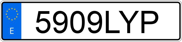 Numer rejestracyjny 5909LYP posiada RENAULT TRAFIC