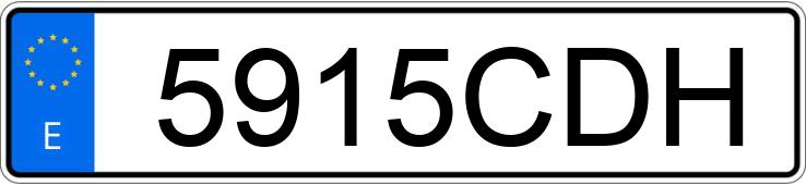 Le numéro d’enregistrement 5915CDH a PORSCHE CAYENNE
