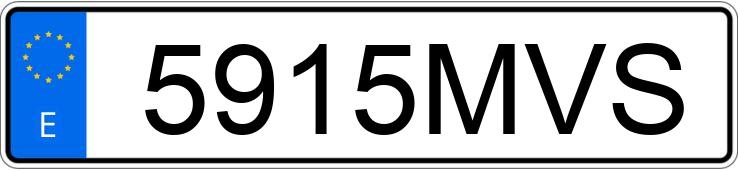 Numer rejestracyjny 5915MVS posiada DODGE CHALLENGER