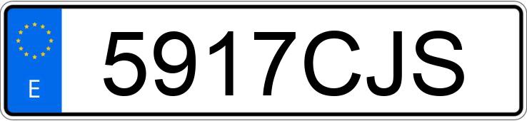 Die Registrierungsnummer 5917CJS hat VOLKSWAGEN TOURAN