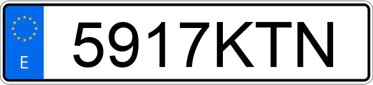 Numer rejestracyjny 5917KTN posiada FIAT PUNTO