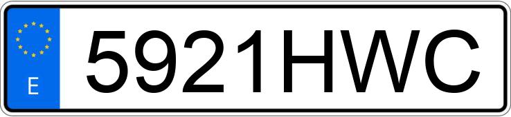 Numer rejestracyjny 5921HWC posiada TOYOTA YARIS