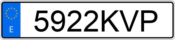 Numer rejestracyjny 5922KVP posiada FORD TRANSIT CONNECT