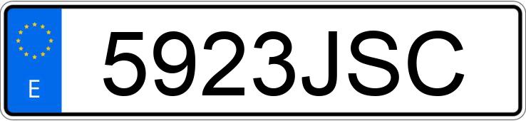 Numer rejestracyjny 5923JSC posiada AUDI A3