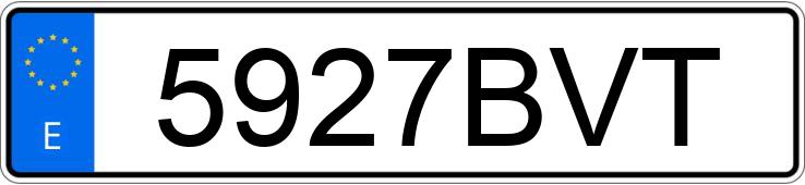 Numer rejestracyjny 5927BVT posiada SEAT IBIZA