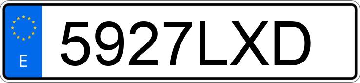 Numer rejestracyjny 5927LXD posiada TOYOTA COROLLA Numer rejestracyjny 5927LXD posiada TOYOTA COROLLA