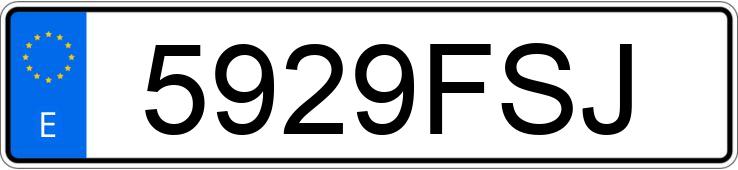 Numer rejestracyjny 5929FSJ posiada SEAT LEON