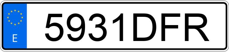 Numer rejestracyjny 5931DFR posiada BMW SERIE 5