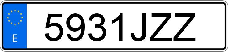 Numer rejestracyjny 5931JZZ posiada VOLKSWAGEN GOLF