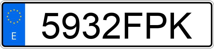 Numer rejestracyjny 5932FPK posiada BMW SERIE 1