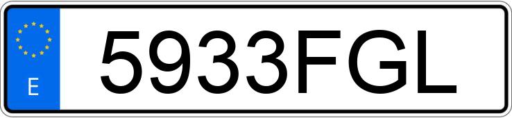 Numer rejestracyjny 5933FGL posiada FIAT PUNTO
