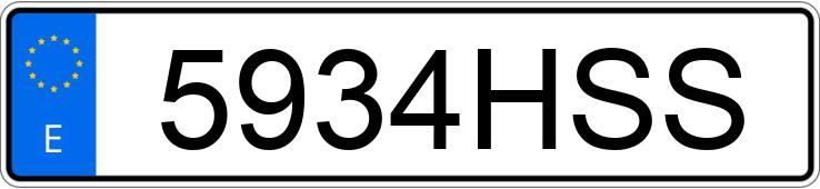 Numer rejestracyjny 5934HSS posiada HYUNDAI I30