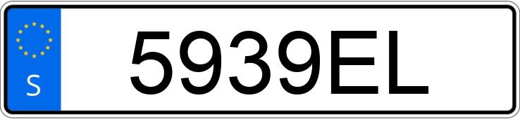 Numer rejestracyjny 5939EL posiada  
