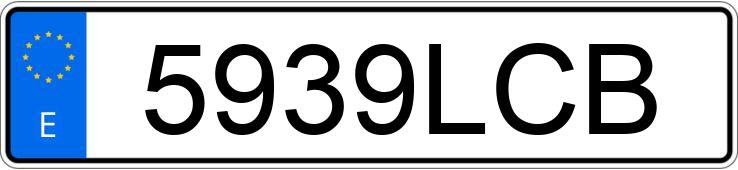 Numer rejestracyjny 5939LCB posiada AUDI A3 SPORTBACK