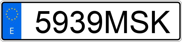 Numer rejestracyjny 5939MSK posiada DACIA SANDERO