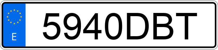 Numer rejestracyjny 5940DBT posiada VOLVO S40