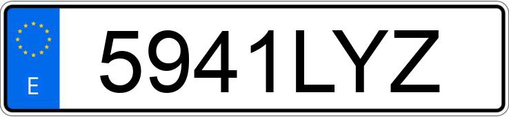 Numer rejestracyjny 5941LYZ posiada VOLKSWAGEN GOLF