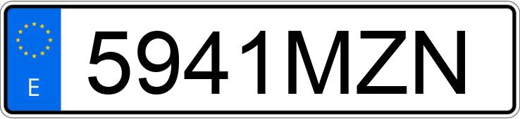 Numer rejestracyjny 5941MZN posiada PORSCHE 911