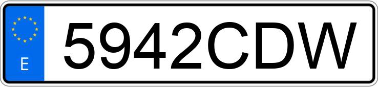 Numer rejestracyjny 5942CDW posiada CITROEN XSARA