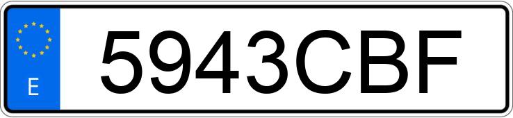 Numer rejestracyjny 5943CBF posiada PEUGEOT 206 Numer rejestracyjny 5943CBF posiada PEUGEOT 206