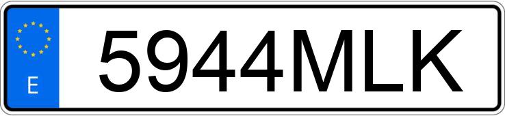 Numer rejestracyjny 5944MLK posiada TOYOTA COROLLA