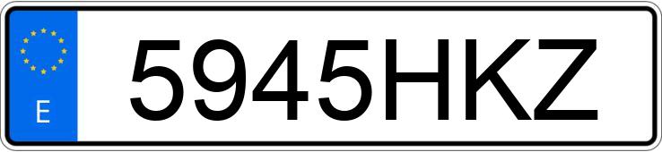 Numer rejestracyjny 5945HKZ posiada PEUGEOT 207