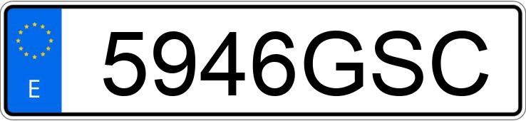 Numer rejestracyjny 5946GSC posiada FIAT 500