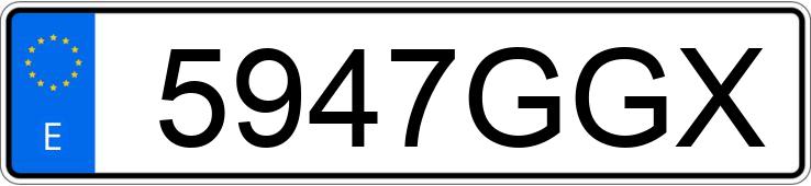 Numer rejestracyjny 5947GGX posiada AUDI A3 SPORTBACK