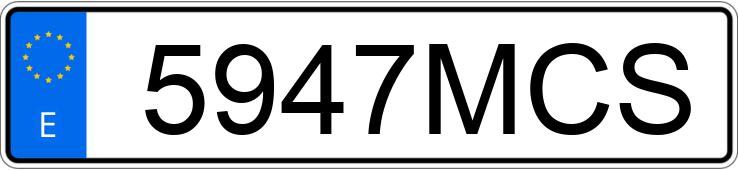 Numer rejestracyjny 5947MCS posiada BMW C