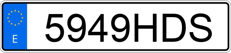 Numer rejestracyjny 5949HDS posiada MERCEDES SLK (172)