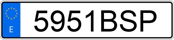 Numer rejestracyjny 5951BSP posiada HONDA CRE 250