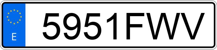 Numer rejestracyjny 5951FWV posiada FORD MONDEO